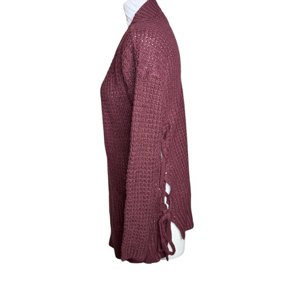 Harlow & Rose open front cardigan Medium maroon - Picture 4 of 9